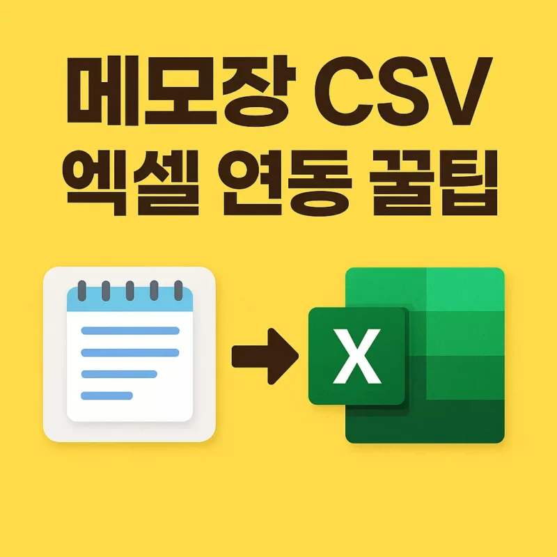메모장으로 CSV 파일 작성하고 Excel 연동까지! 숨은 활용법 가이드 썸네일