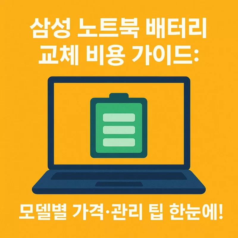 삼성 노트북 배터리 교체 비용 가이드 모델별 가격·관리 팁 한눈에!