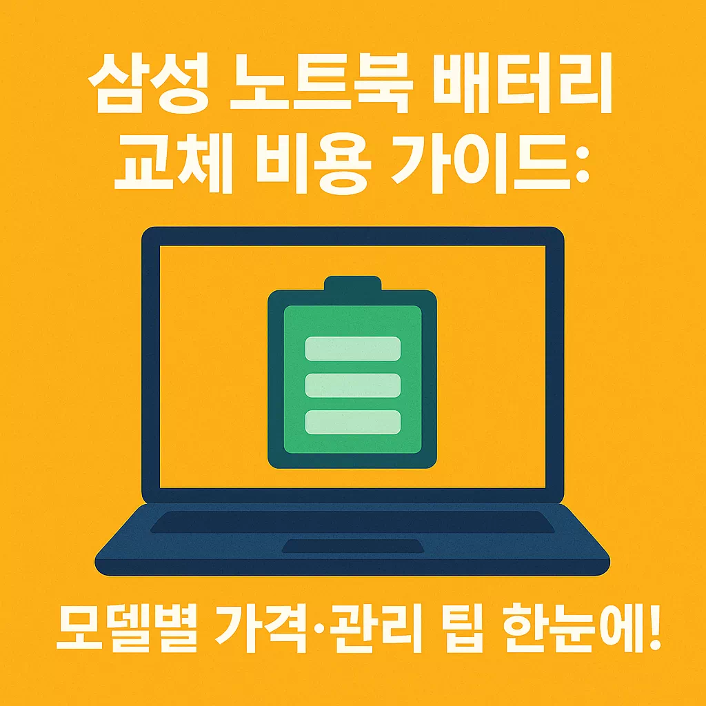삼성 노트북 배터리 교체 비용 가이드 모델별 가격·관리 팁 한눈에!