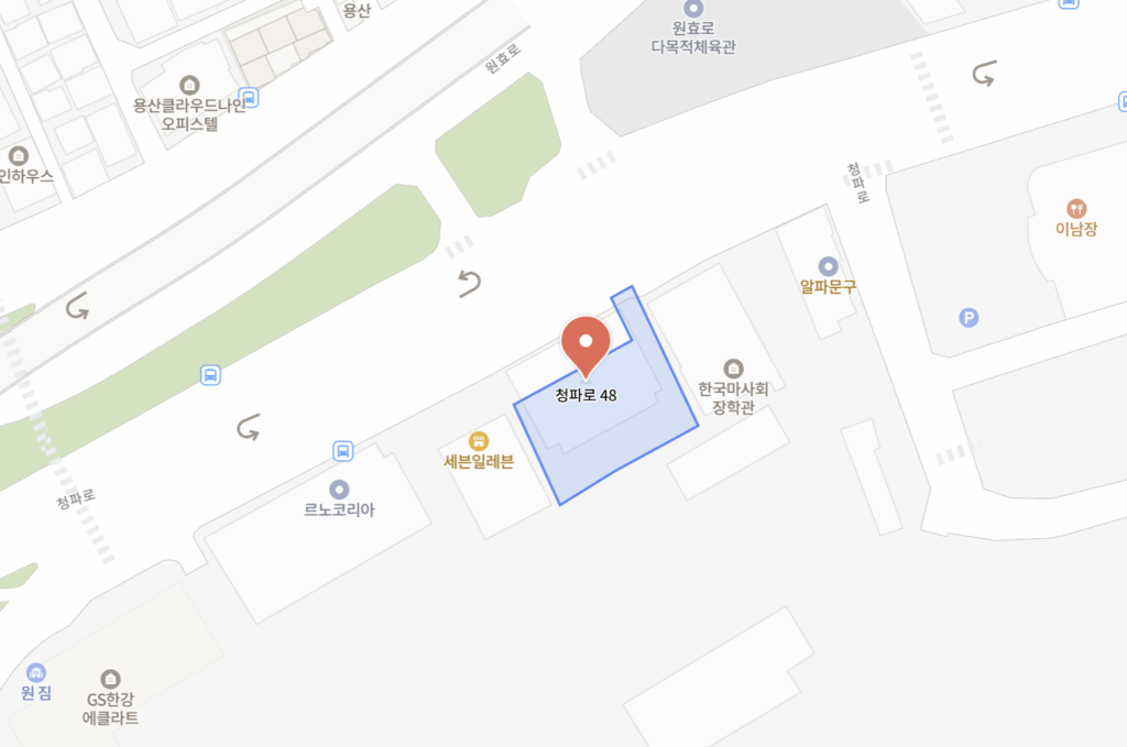 서울 용산구 청파로 48 용산전자오피스텔 1층 (우 04373)
