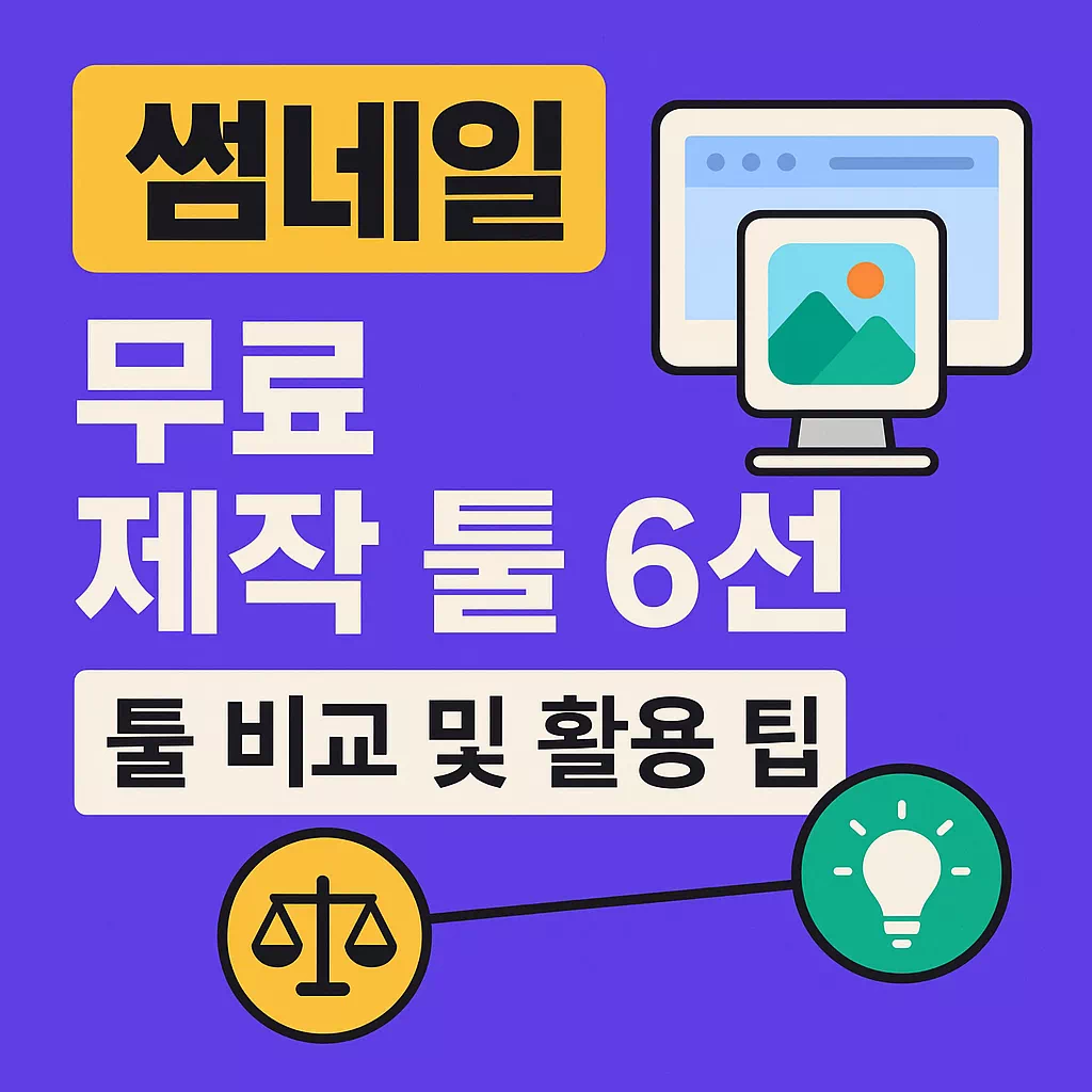 썸네일 무료 제작 툴 6선 소개 툴 비교 및 활용 팁 썸네일