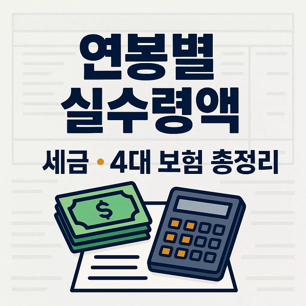 연봉 구간별 실수령액 알아보기 근로소득세·4대 보험을 한눈에! 썸네일
