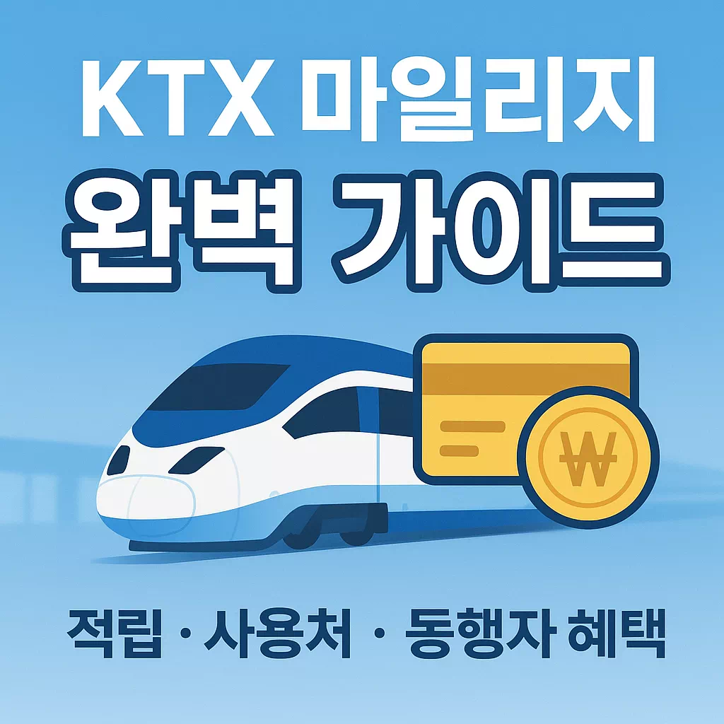 코레일 KTX 마일리지 완벽 가이드 적립, 사용처, 동행자 혜택 한눈에 썸네일