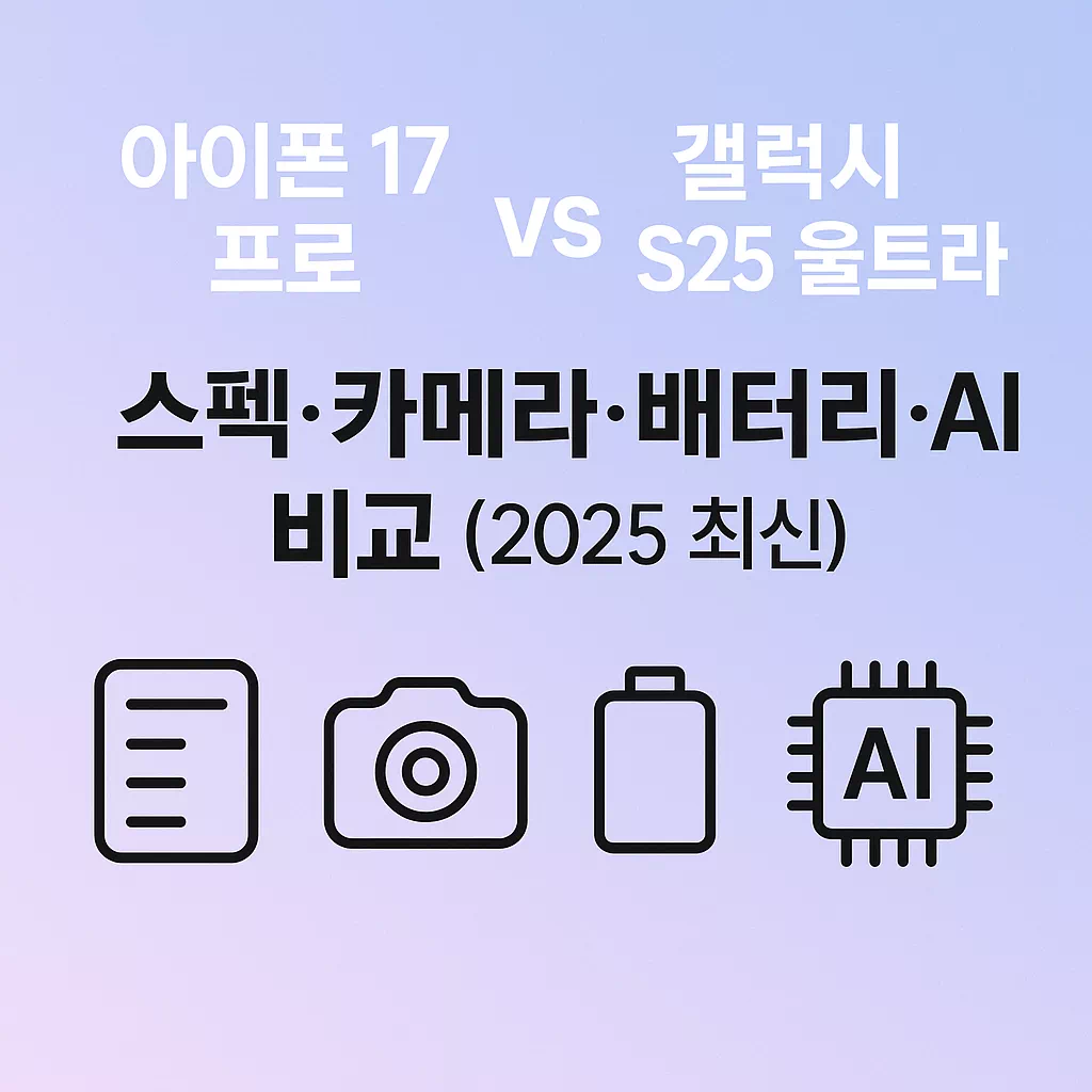 아이폰 17 프로 vs 갤럭시 S25 울트라 비교 썸네일