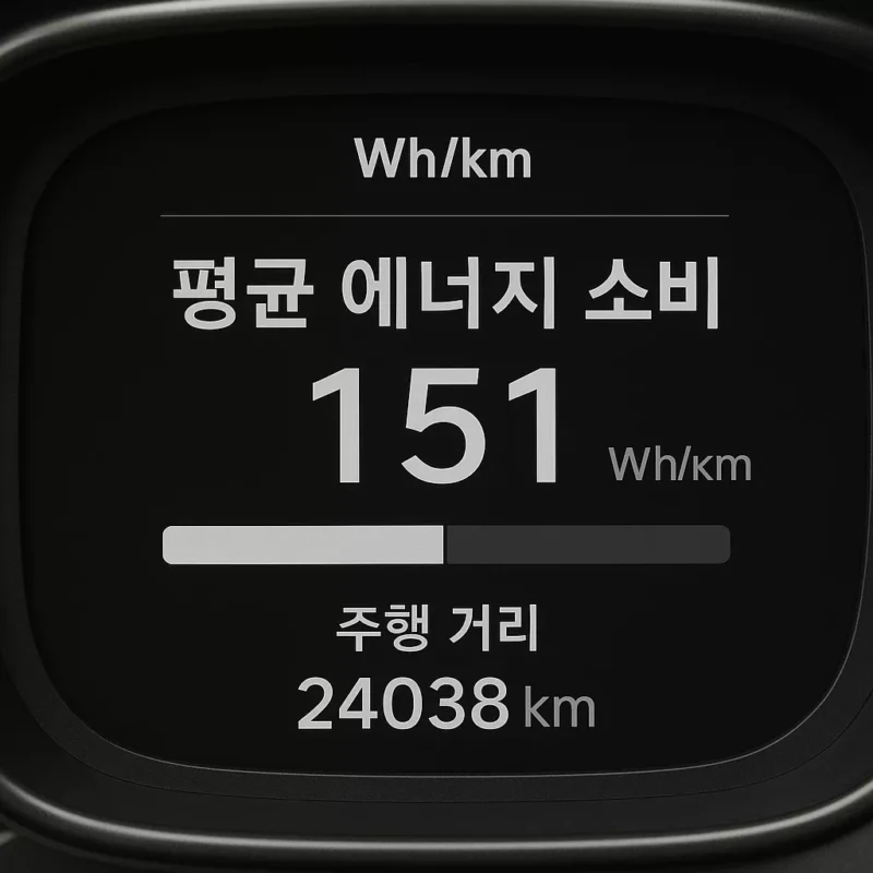 전비 계산 계기판 화면