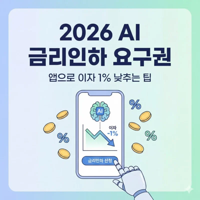 2026 AI 금리인하 요구권 앱으로 이자 1% 낮추는 팁 블로그 썸네일
