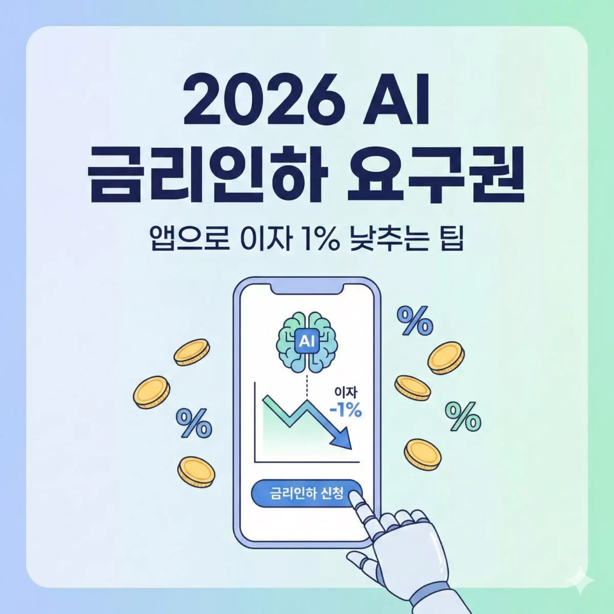 2026 AI 금리인하 요구권 앱으로 이자 1% 낮추는 팁 블로그 썸네일