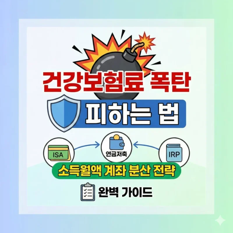 2026 건강보험료 폭탄 피하는 법 소득월액 계좌 분산 전략 완벽 가이드 블로그 썸네일