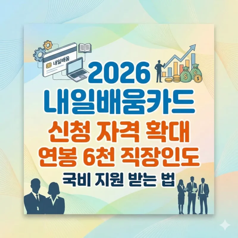 2026 내일배움카드 신청 자격 확대 연봉 6천 직장인도 국비 지원 받는 법 썸네일