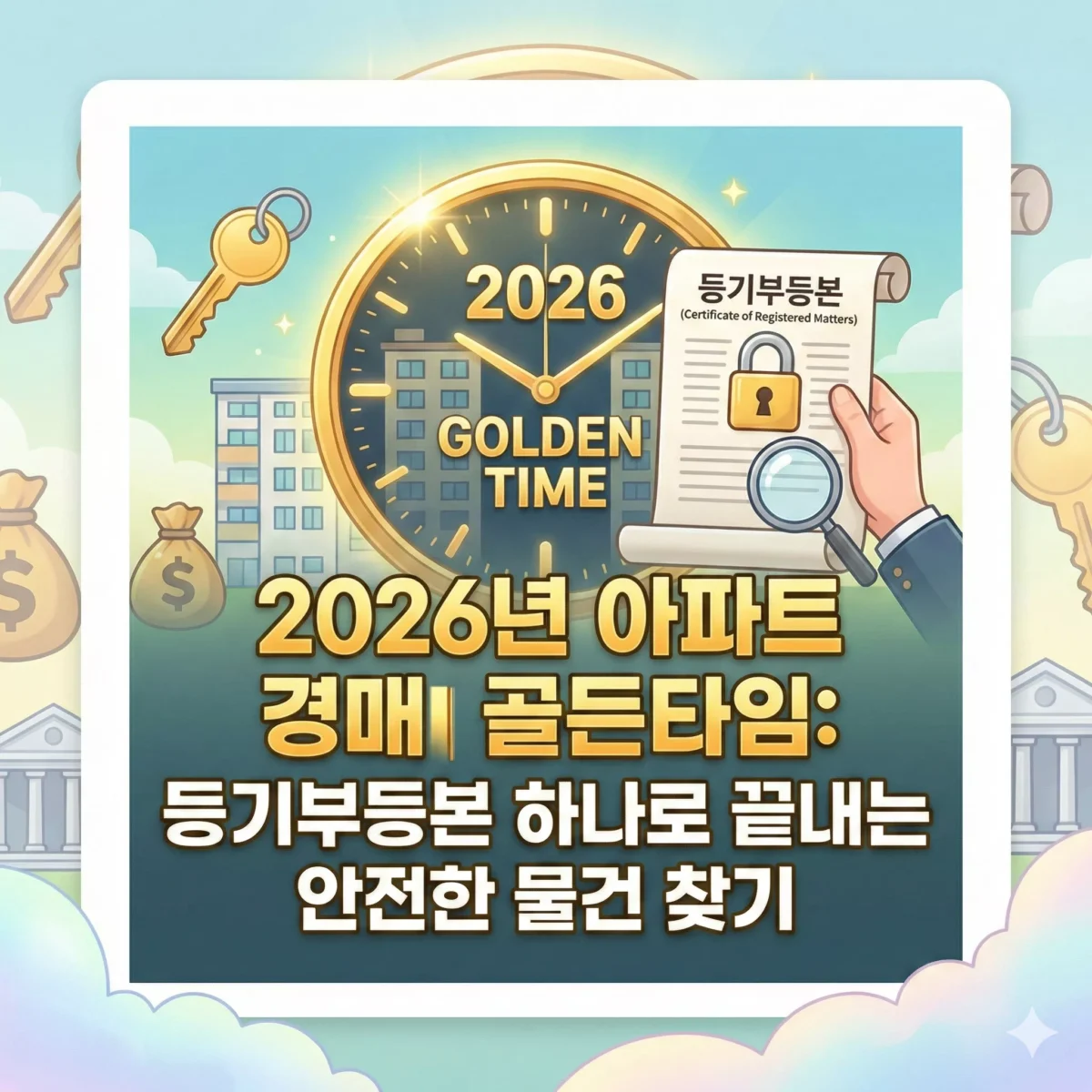 2026년 아파트 경매 골든타임 등기부등본 하나로 끝내는 안전한 물건 찾기 썸네일