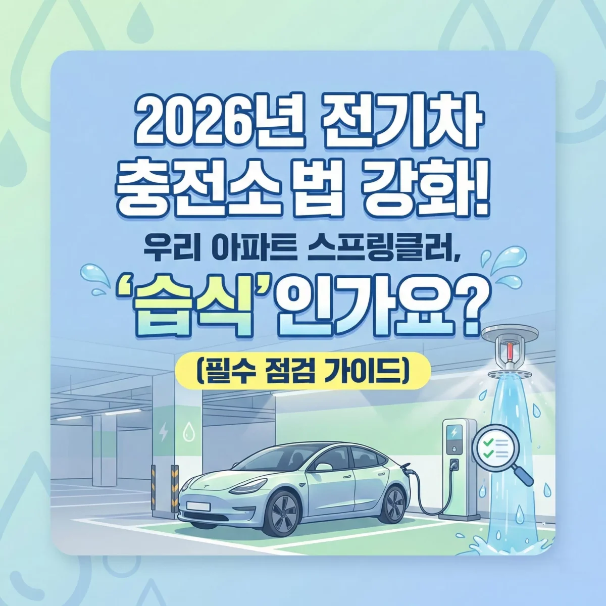 2026년 전기차 충전소법 강화! 우리 아파트 스프링클러, '습식'인가요 (필수 점검 가이드) 썸네일
