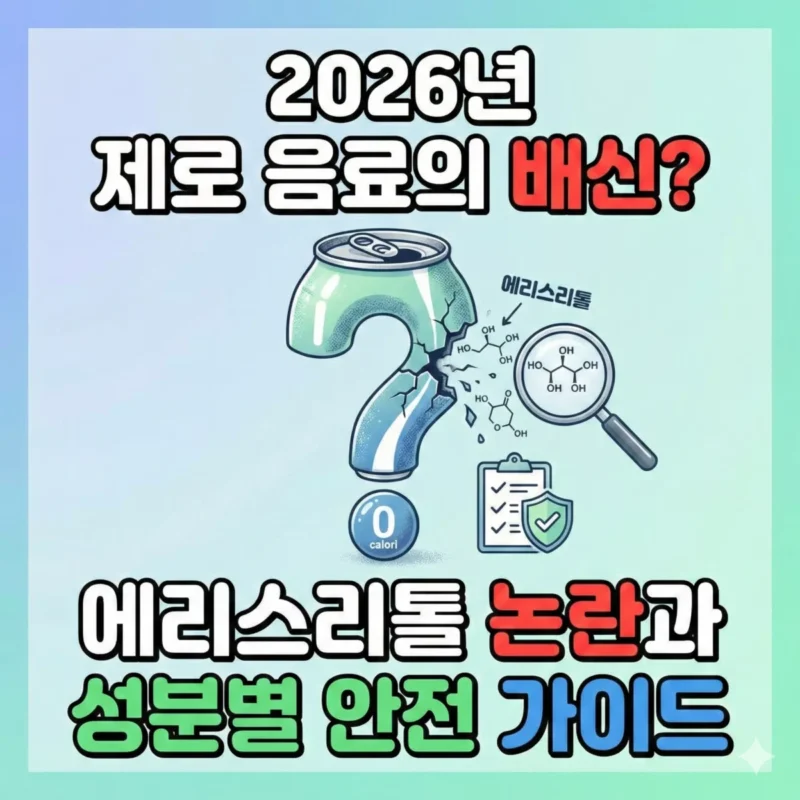 2026년 제로 음료의 배신 에리스리톨 논란과 성분별 안전 가이드 썸네일