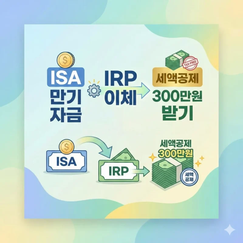 ISA 만기 자금 IRP 이체로 세액공제 300만원 받기 썸네일