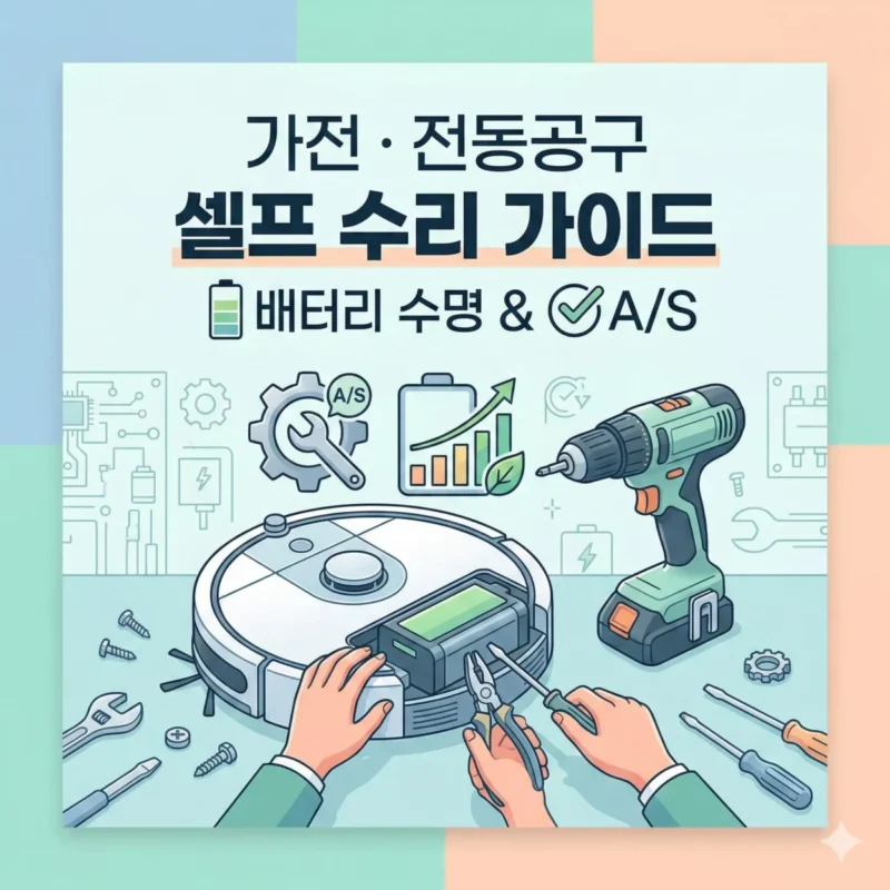 가전 전동공구 셀프 수리 가이드 배터리 수명 및 AS 블로그 썸네일