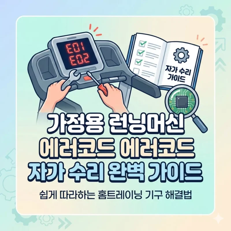 가정용 런닝머신 에러코드 자가 수리 완벽 가이드 블로그 썸네일