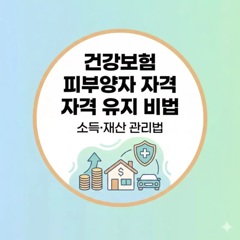 건강보험 피부양자 자격 유지 비법 소득·재산 관리법 블로그 썸네일