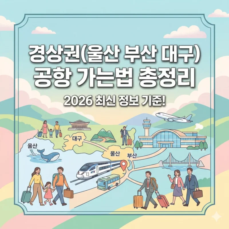 경상권(울산 부산 대구) 공항 가는법 총정리 블로그 썸네일