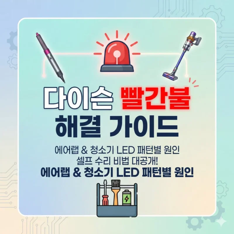 다이슨 에어랩 청소기 빨간불 해결법 LED 패턴별 원인과 셀프 수리 가이드