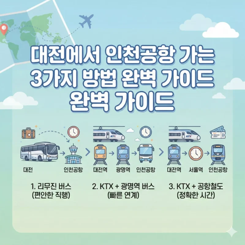 대전에서 인천공항 가는 3가지 방법 완벽 가이드 블로그 썸네일