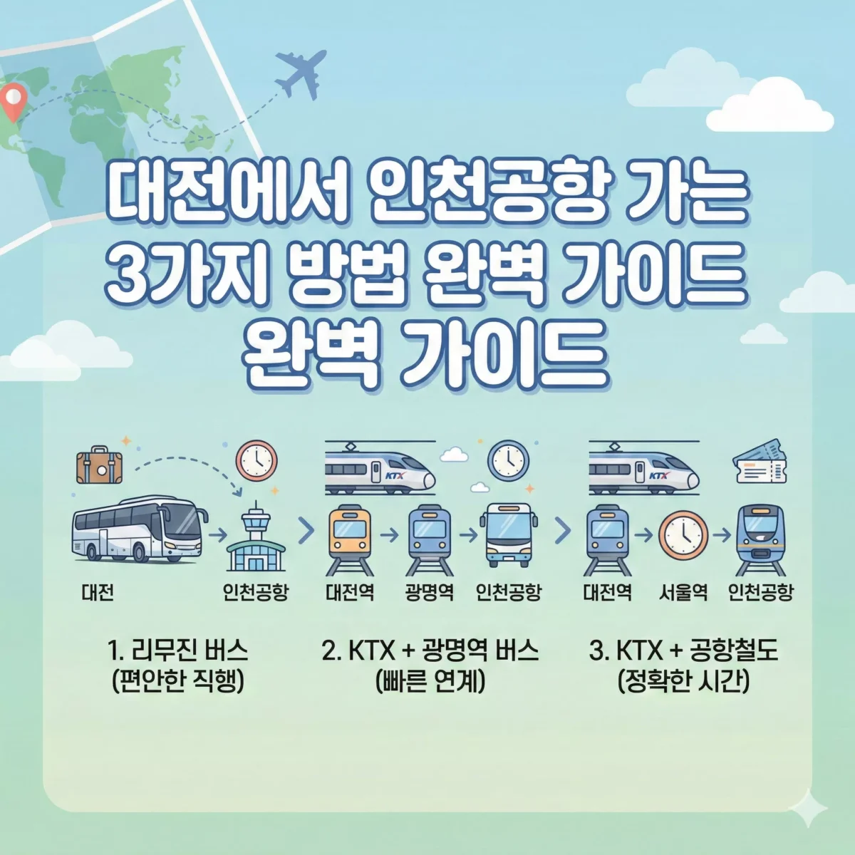 대전에서 인천공항 가는 3가지 방법 완벽 가이드 블로그 썸네일