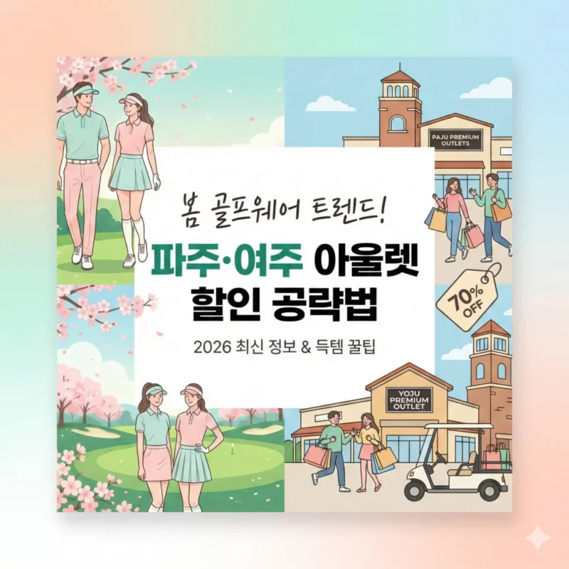봄 골프웨어 트렌드! 파주·여주 아울렛 할인 공략법 블로그 썸네일