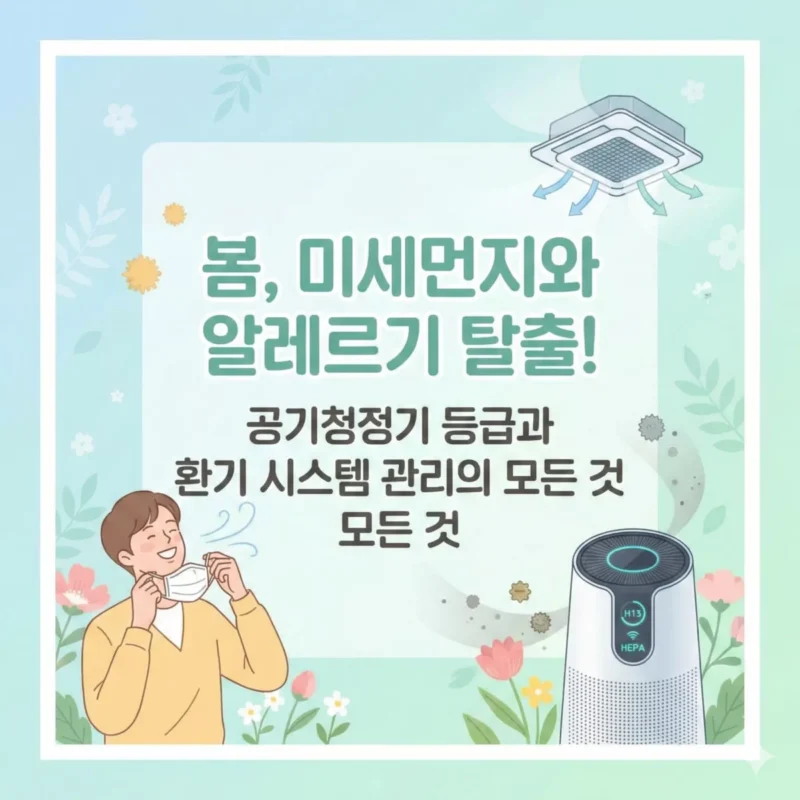 봄, 미세먼지와 알레르기 탈출! 공기청정기 등급과 환기 시스템 관리의 모든 것 썸네일