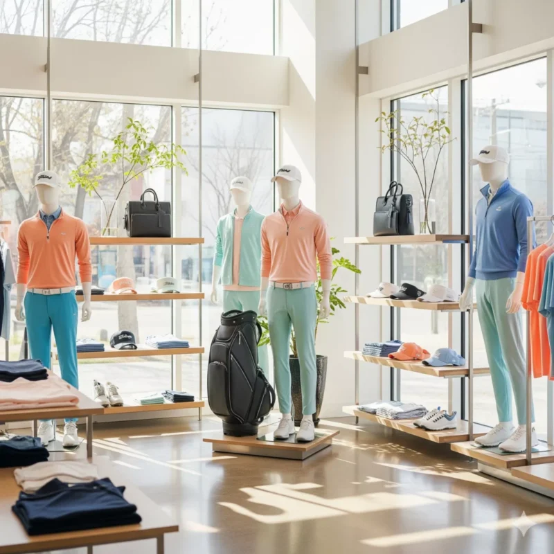 신상 골프웨어 진열 모습