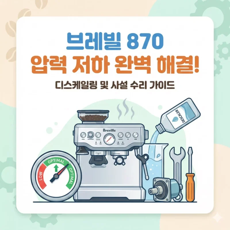 브레빌 870 압력 저하 완벽 해결! 디스케일링 및 사설 수리 가이드 썸네일