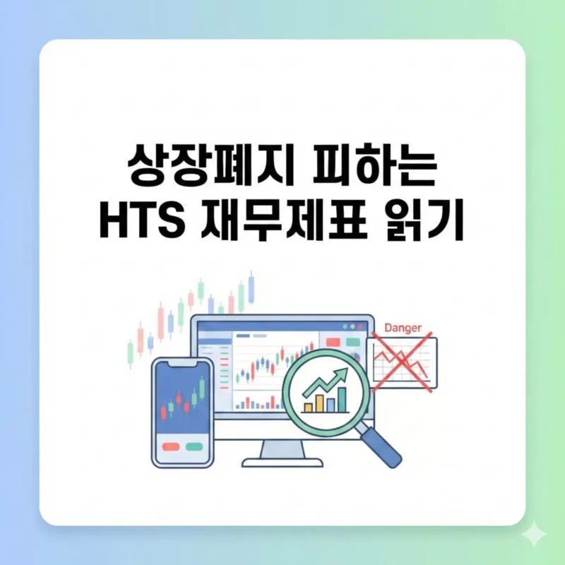 상장폐지 피하는 HTS 재무제표 읽기