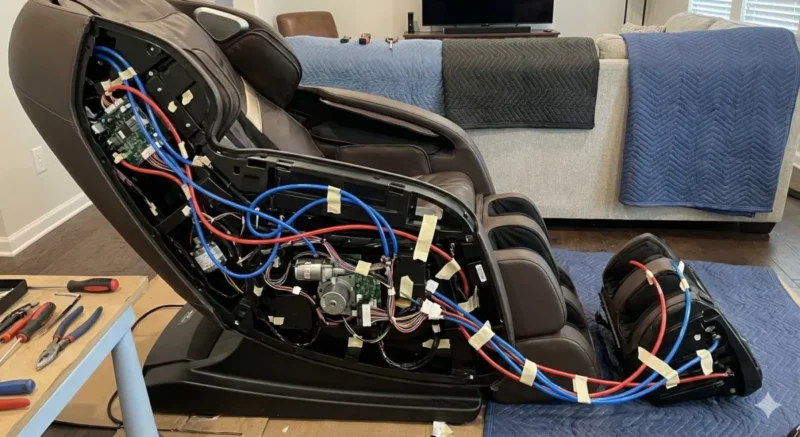 안마의자 측면 팔걸이 이미지