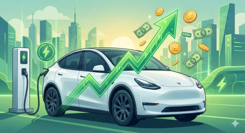 우상향하는 주식 차트와 배당금