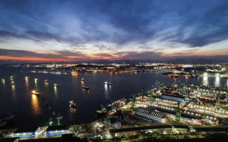 울산 공단 야경