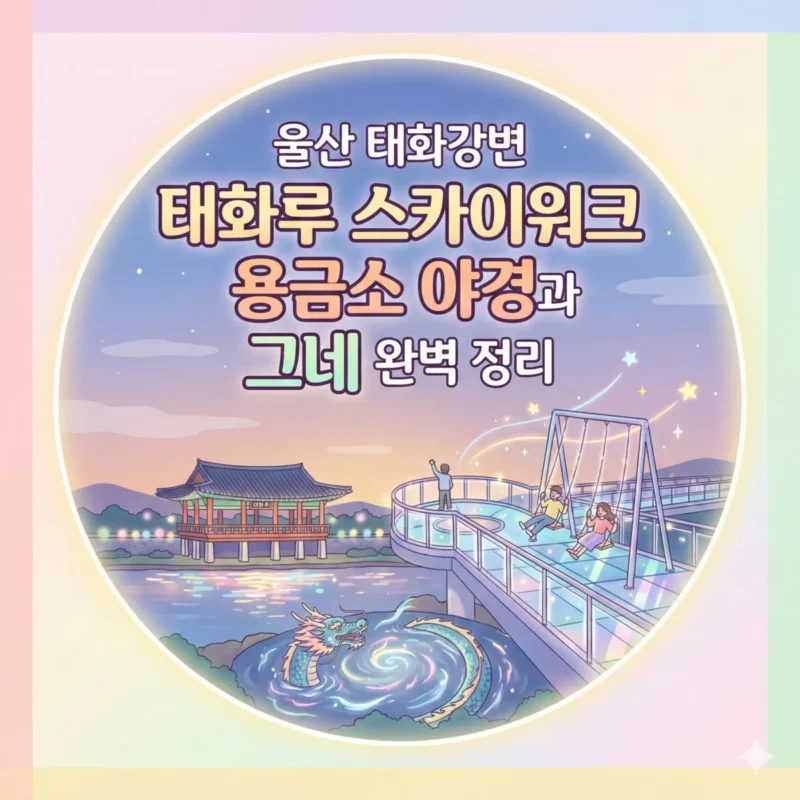 울산 태화강변 태화루 스카이워크 용금소 야경과 그네 완벽 정리 썸네일