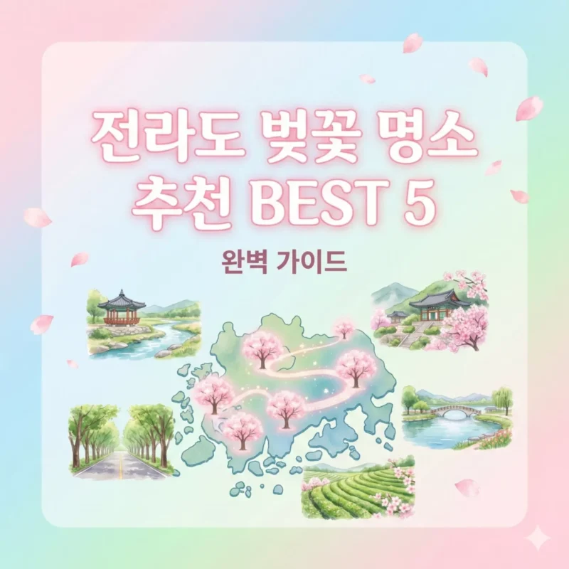 전라도 벚꽃 명소 추천 BEST 5 완벽 가이드 블로그 썸네일
