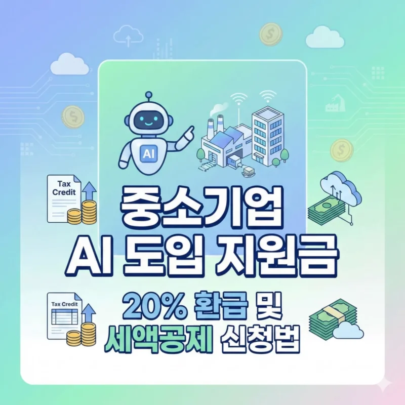 중소기업 AI 도입 지원금 20% 환급 및 세액공제 신청법