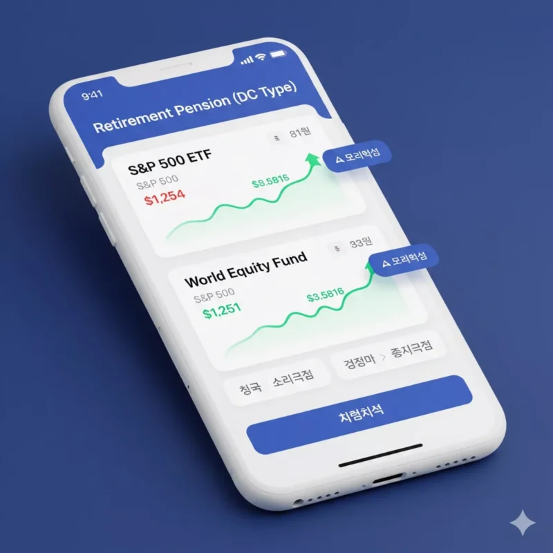 증권사 MTS DC형 연금계좌 운용 예시