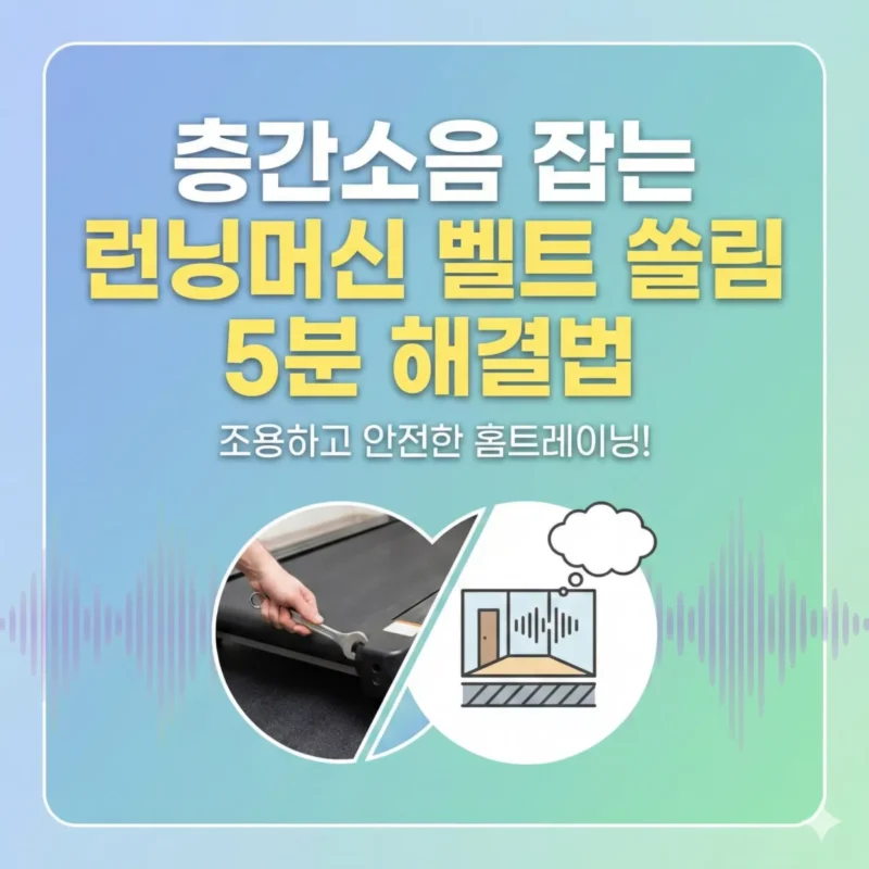 층간소음 잡는 런닝머신 벨트 쏠림 5분 해결법 블로그 썸네일
