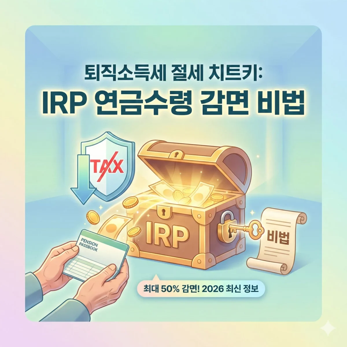 퇴직소득세 절세 치트키 IRP 연금수령 감면 비법