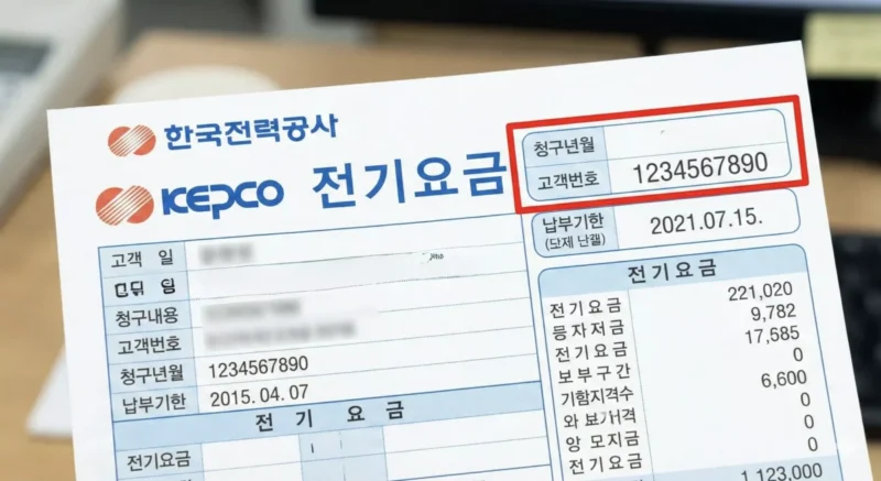 한전 전기요금 고객번호