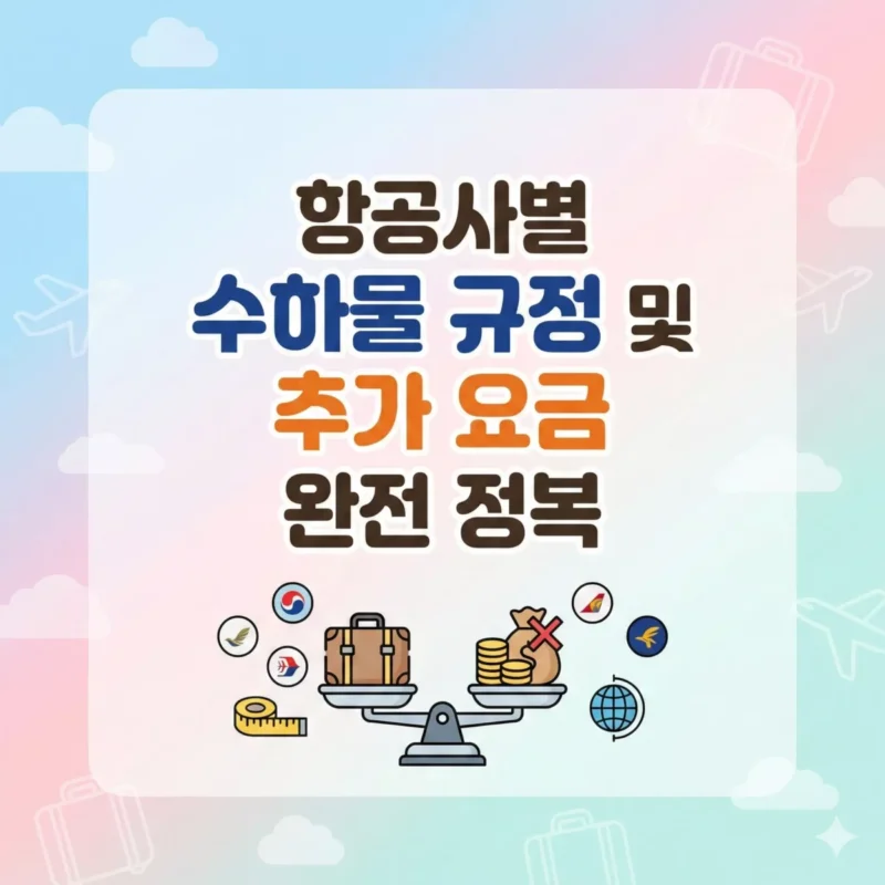 항공사별 수하물 규정 및 추가 요금 완전 정복 블로그 썸네일