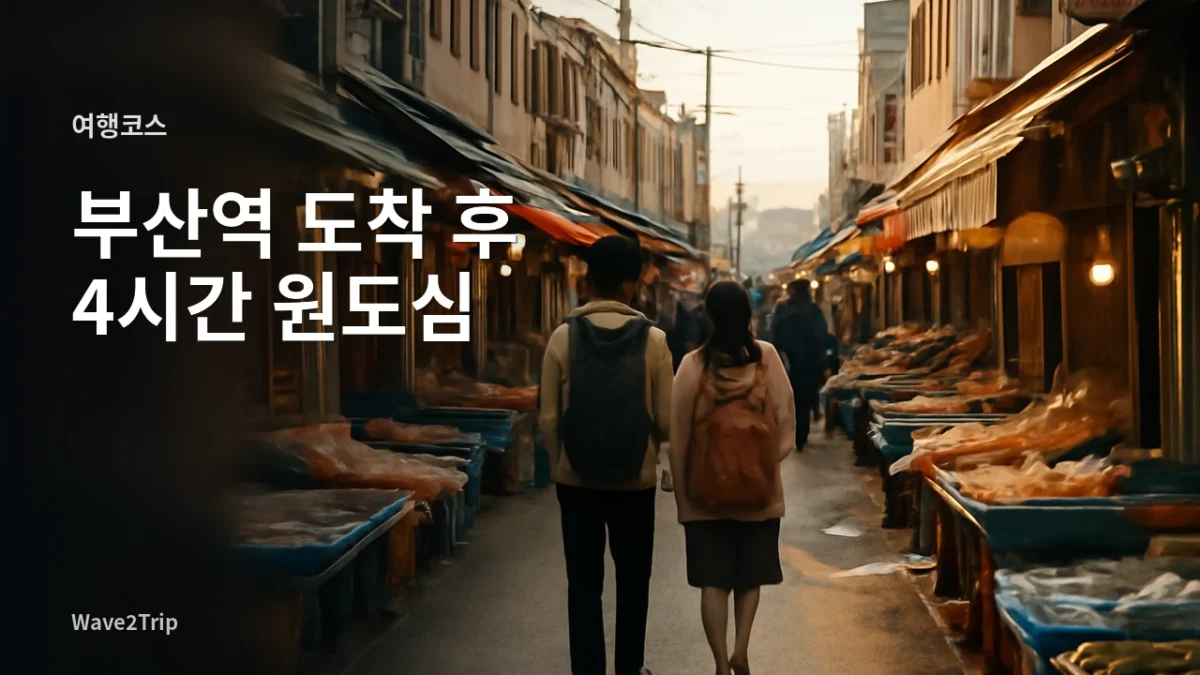 부산 자갈치·남포 원도심 해안 시장거리 분위기를 표현한 4시간 여행코스 썸네일 이미지
