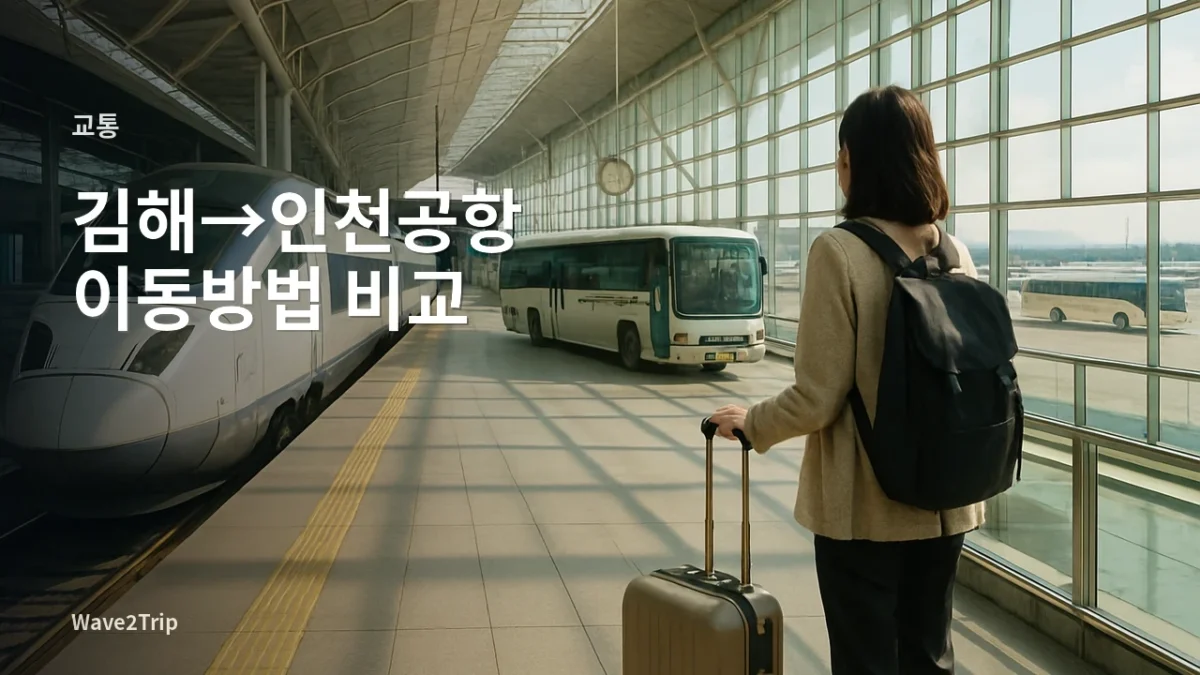 김해에서 인천공항까지 이동을 표현한 공항·철도 연결 콘셉트 이미지