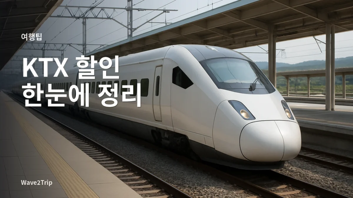 KTX 할인제도 가이드를 표현한 고속열차 여행 이미지